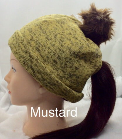 ponytail toque mustard
