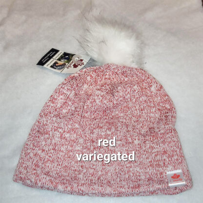 ponytail toque red variegated